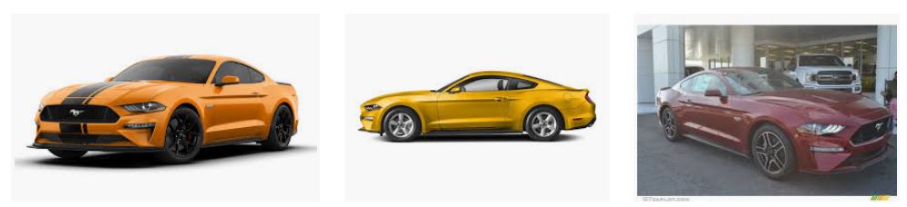 Mustang GT Fastback colors
