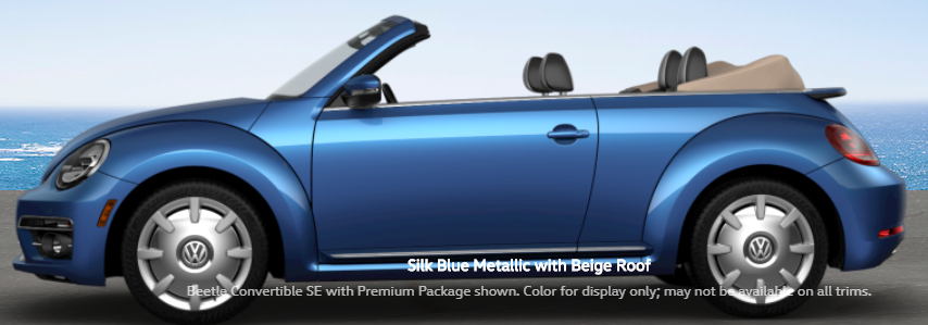 Volkswagen Bettle Convertible Silk Blue Metallic