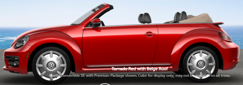 Volkswagen Bettle Convertible Tornado Red